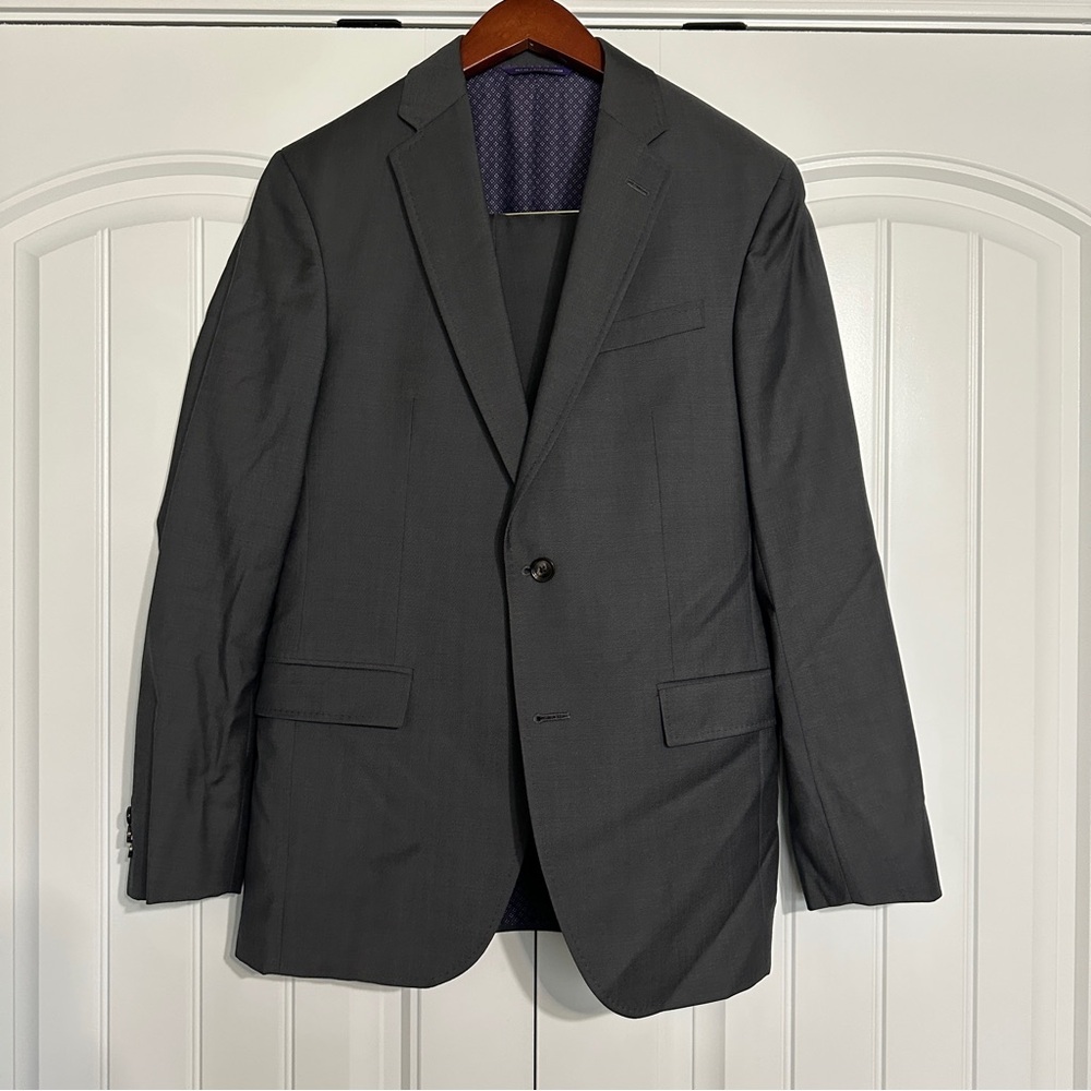 38R Dark Gray Ted Baker London Wool Suit